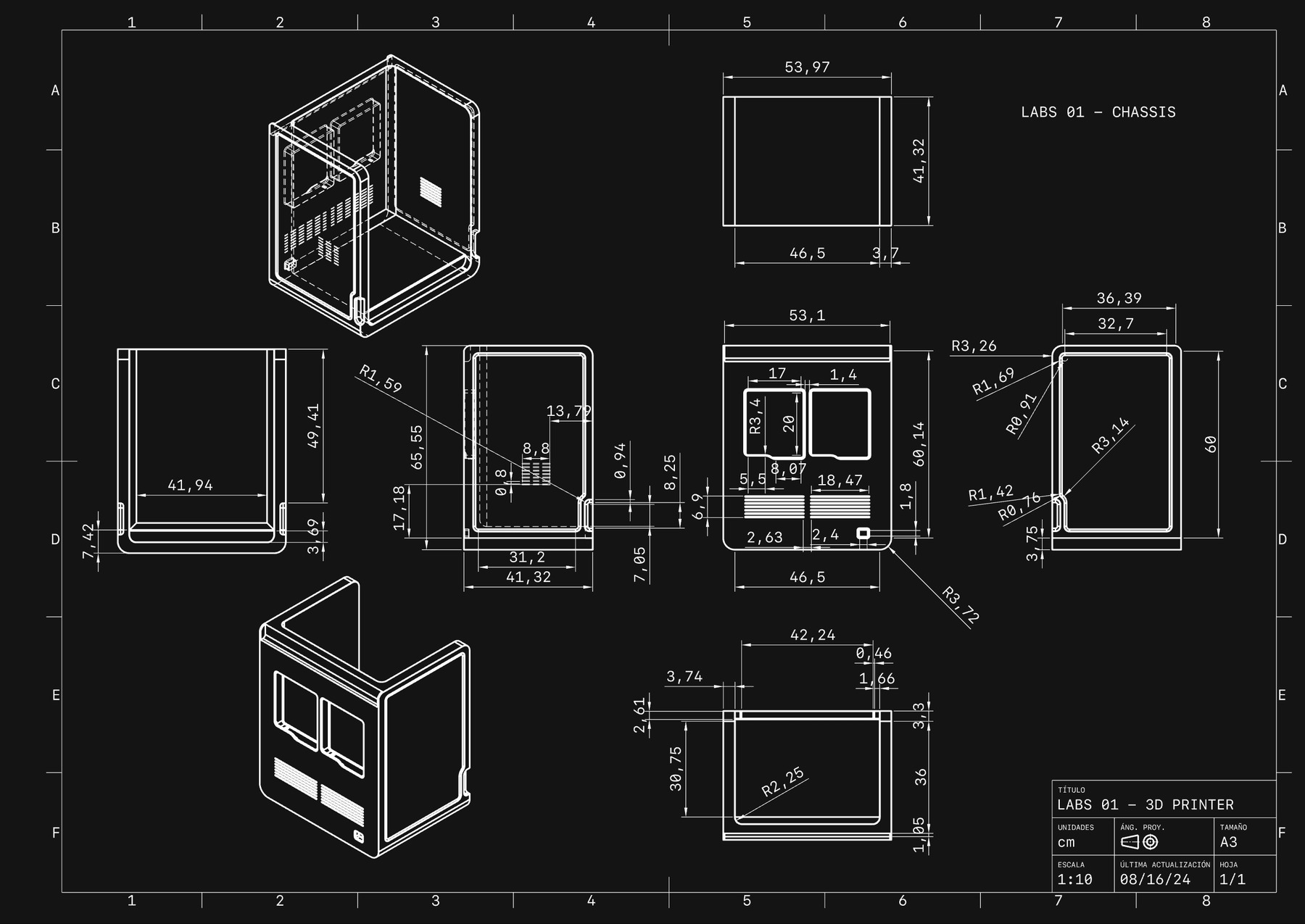 LAB-01 printer blueprint